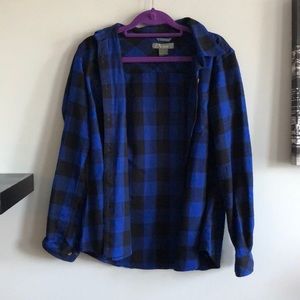 Just a Plain Dark Blue Plaid Shirt